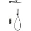Conjunto de ducha empotrado termostático TOSCANA black gun metal de imex